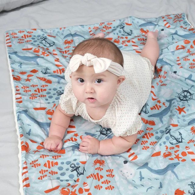 Anna&Eve 美國 嬰幼兒安撫舒眠毯 78x98cm(粉色貓頭鷹-純棉款)