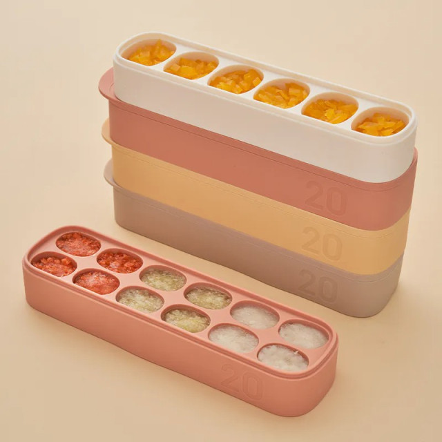 MOYUUM 韓國 雙層密封白金矽膠副食品分裝盒 12格