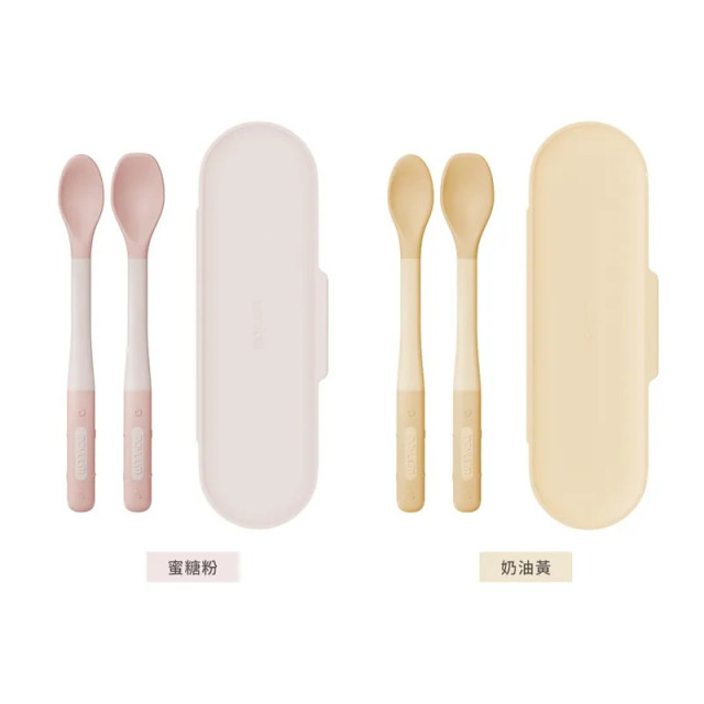 MOYUUM 韓國 彎曲餵食雙匙組