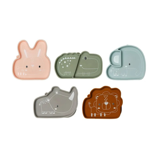 Loulou Lollipop 動物造型 防滑矽膠餐盤