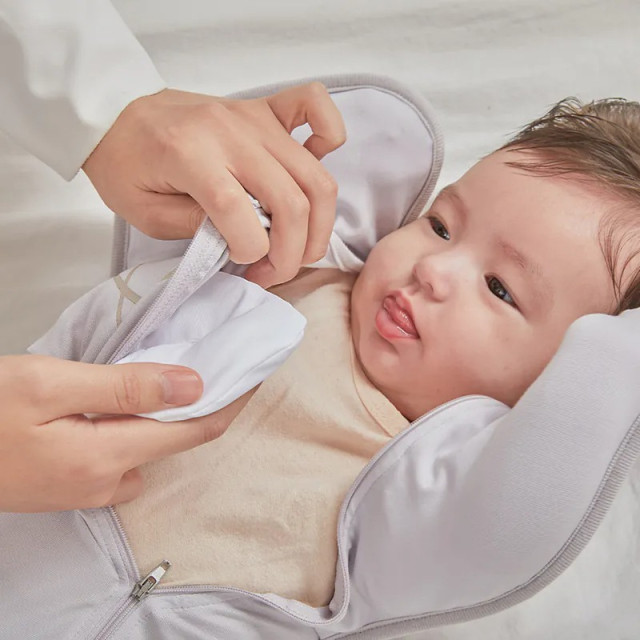 Elava 韓國 嬰兒包屁式安撫包巾(附舒眠墊)