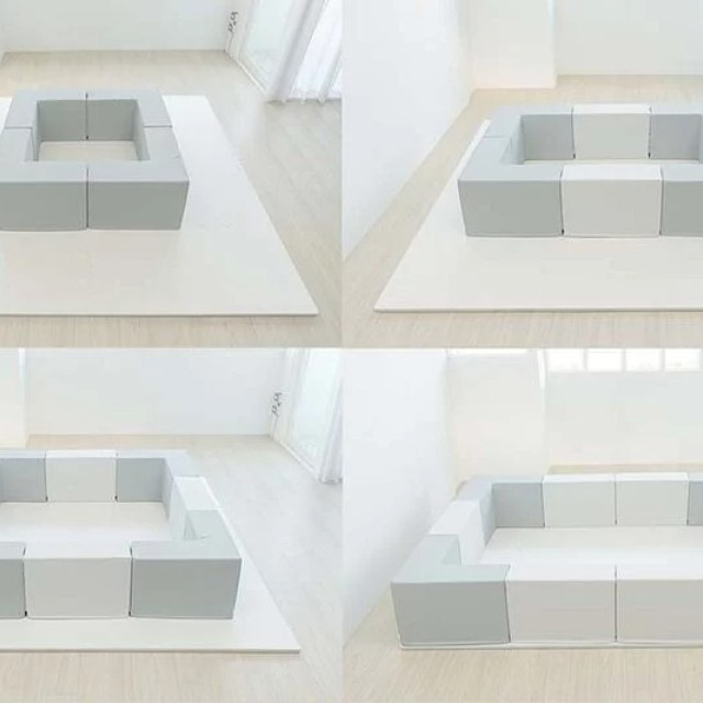 Pato Pato Hipopo方塊遊樂圍欄 一字型(2入)