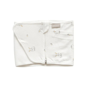 Elava 韓國 嬰兒安撫包巾/肚圍 棉柔款 兔子迷宮