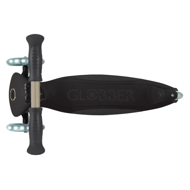 法國GLOBBER GO‧UP 5合1夢幻版360度多功能三輪滑板車 優雅黑(白光發光前輪)