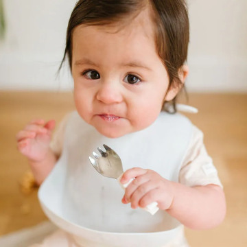 Loulou Lollipop 動物造型 304不鏽鋼學習訓練叉匙組