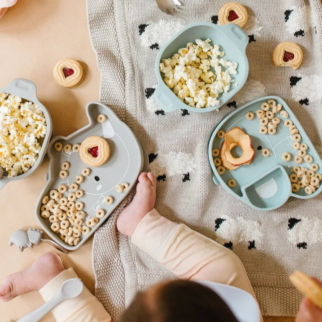 Loulou Lollipop 動物造型 防滑矽膠餐盤