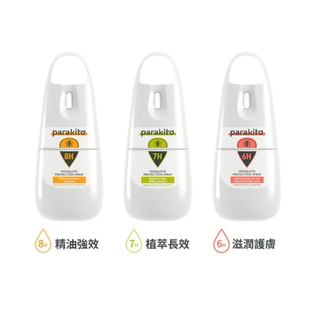 Parakito 法國帕洛 天然防蚊噴霧三入組 (款式任選)