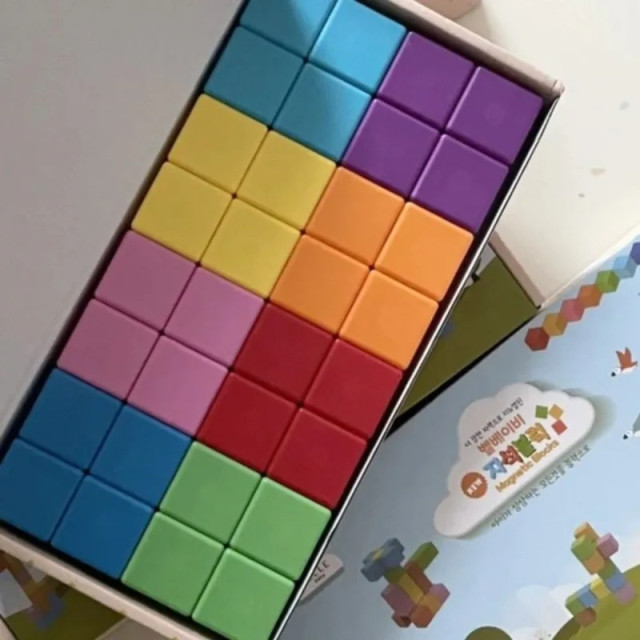 韓國 Bellebaby 磁吸積木(方塊/三角形/圓弧)