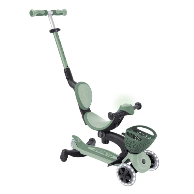 法國GLOBBER GO‧UP 豪華版360度多功能滑板車 (白光發光前輪)