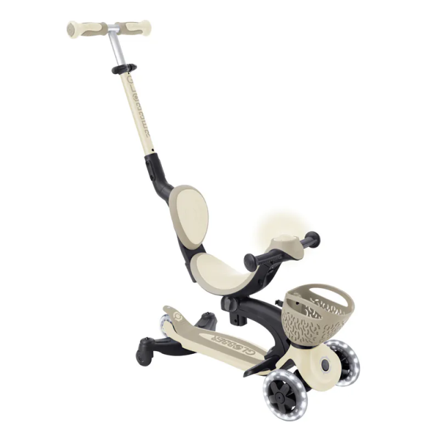 法國GLOBBER GO‧UP 豪華版360度多功能滑板車 (白光發光前輪)