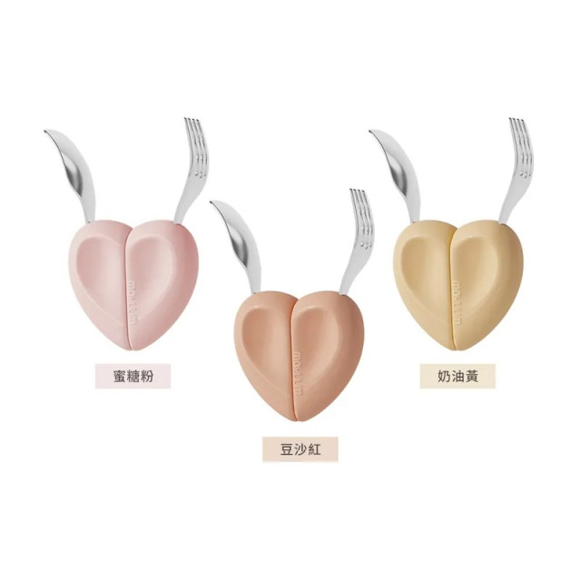 MOYUUM 韓國 304不鏽鋼愛心湯叉組