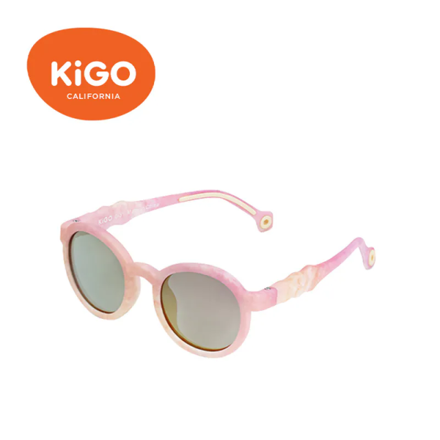 KiGO Nature 抗UV高彈力偏光兒童太陽眼鏡 彩虹粉( 0-3Y/3-6Y)