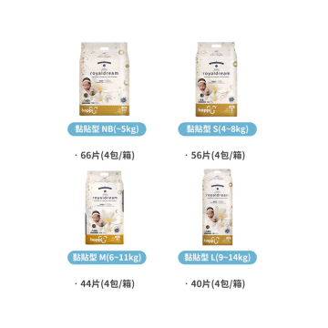 Hoppi royaldream 皇家系列嬰兒尿布 黏貼型