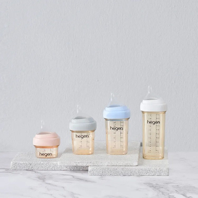 Hegen 金色奇蹟PPSU多功能方圓型寬口奶瓶 5oz/150ml (雙瓶組)