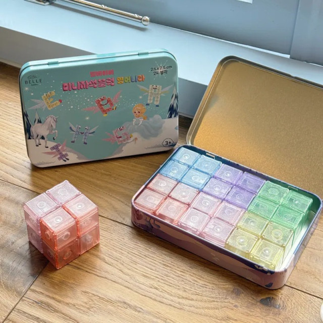 Bellebaby 透明小磁吸積木(24顆入)