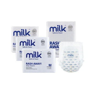 Milk 鎖水芯牛奶尿布 褲型