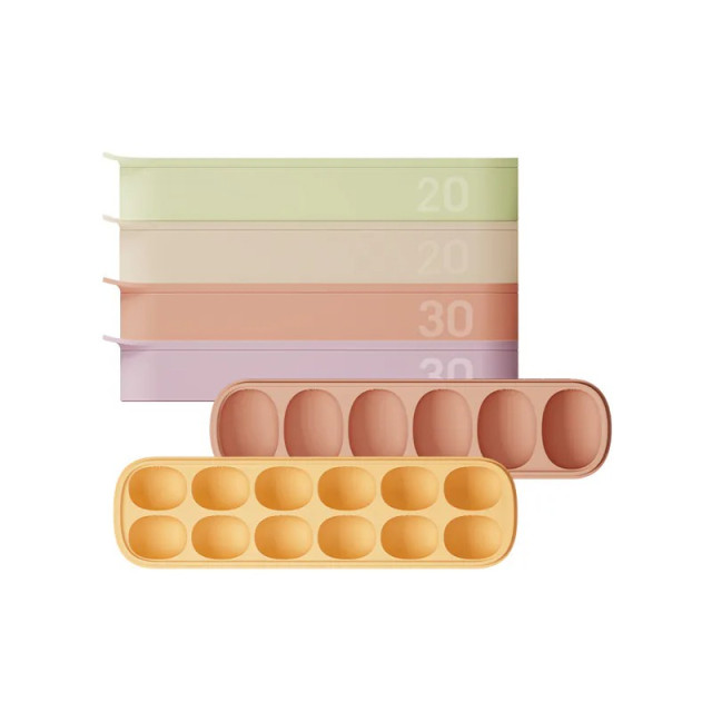 MOYUUM 韓國 雙層密封白金矽膠副食品分裝盒 6格