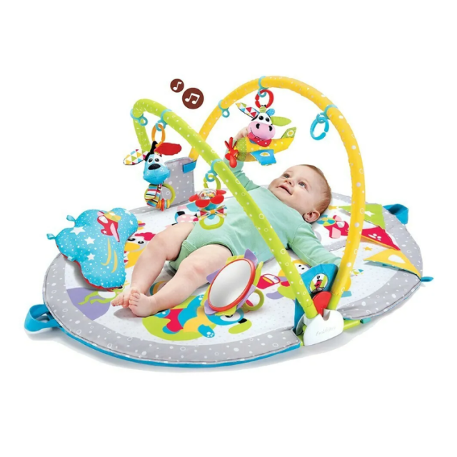 Yookidoo 以色列 探索系列 健力遊戲墊-動物好朋友三階段