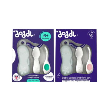doddl 英國人體工學嬰兒學習餐具2件組(附攜帶盒)