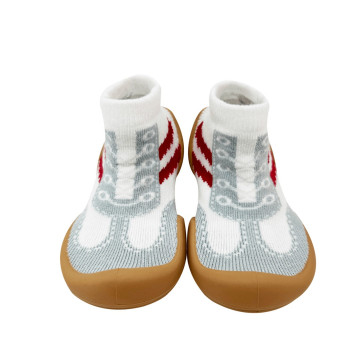 Ggomoosin 學步襪鞋 - 跑跑球鞋 (灰)