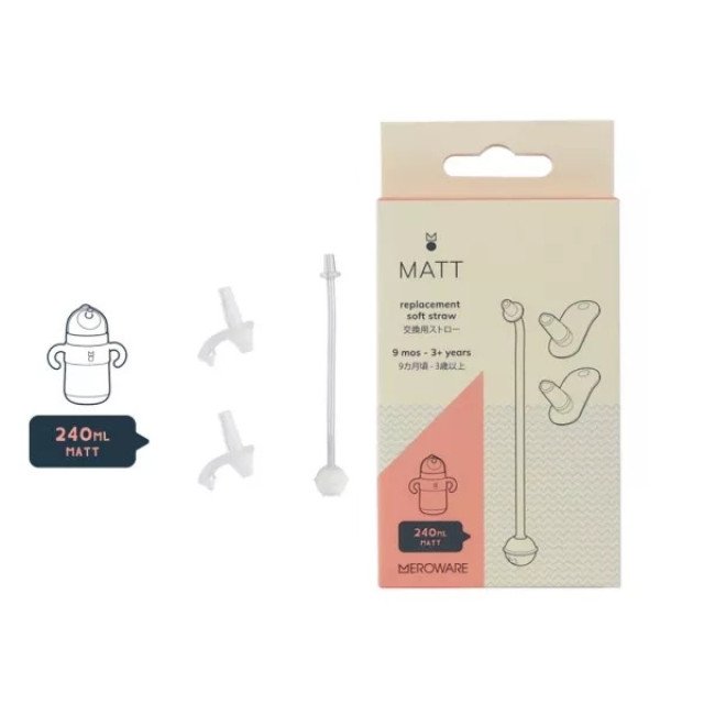 Meroware MATT不銹鋼保溫吸管杯270ml吸管替換組