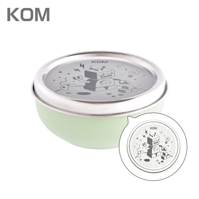 KOM 316不鏽鋼磨砂兒童隔熱碗-夢想系列