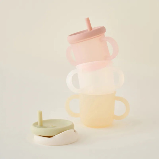 MOYUUM 韓國 全矽膠三合一吸管學飲水杯組