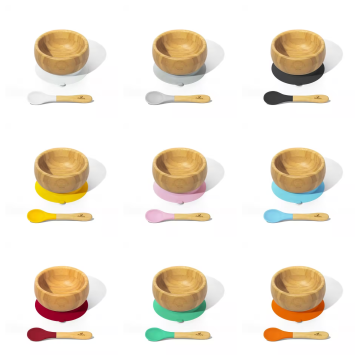 Avanchy 有機竹製吸盤式餐碗套裝