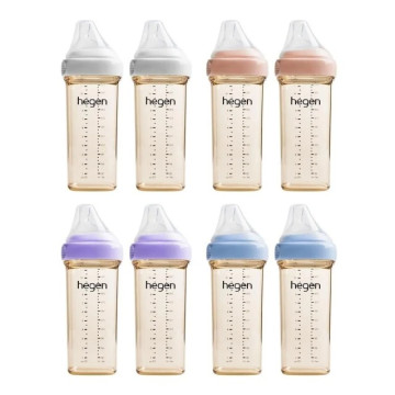 Hegen 金色奇蹟PPSU多功能方圓型寬口奶瓶 11oz/330ml (雙瓶組)