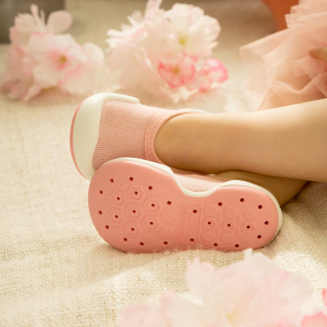 Ggomoosin 學步襪鞋 - 粉色瑪莉珍 (短版)