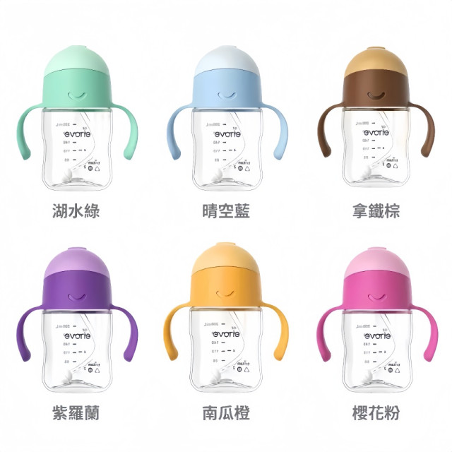evorie Tritan 360度防漏吸管學習水杯200ml