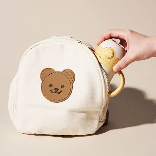 MOTHER-K Hug 防逆流不鏽鋼保溫杯350ml【贈】LALAPOPO 草本極淨蔬果奶瓶清潔慕斯500ml (瓶)