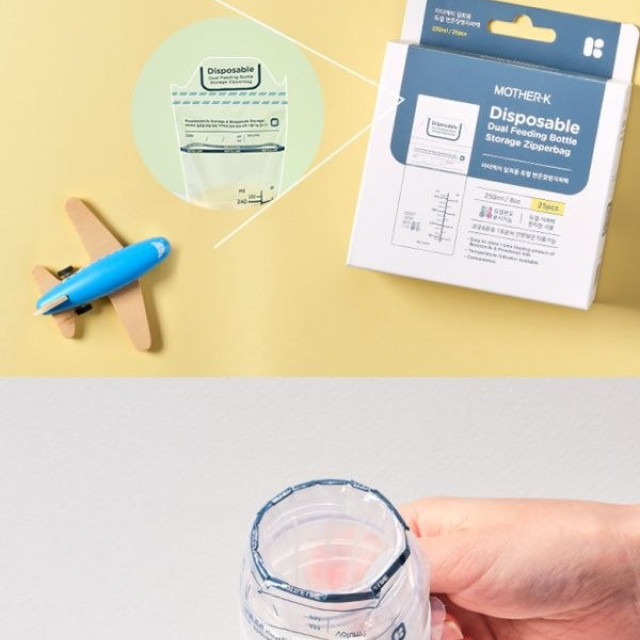 MOTHER-K 溫感雙鎖拋棄式奶瓶袋 25入(雙夾鏈)