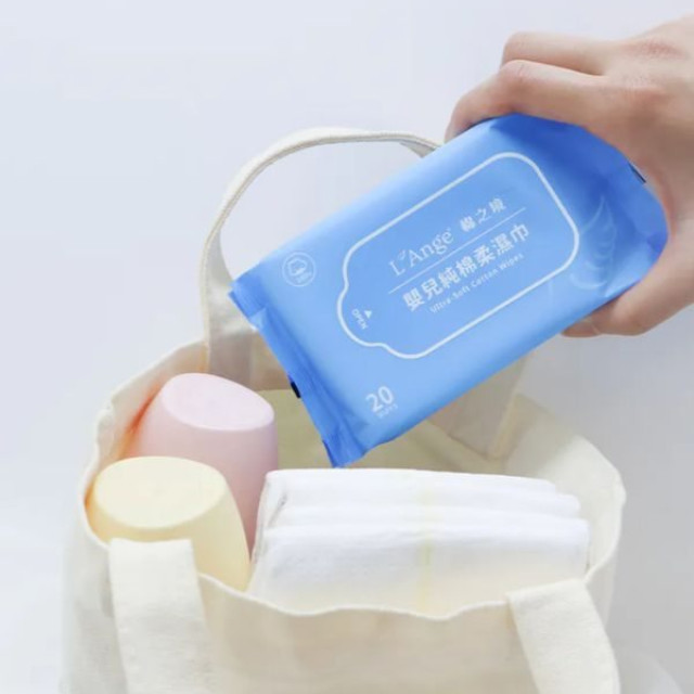 L'Ange 棉之境 嬰兒純棉柔濕巾 20抽