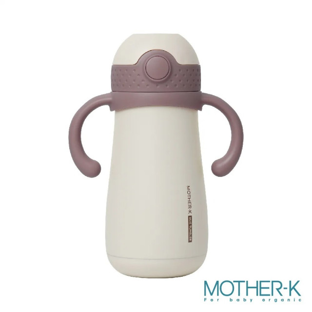MOTHER-K Hug 防逆流不鏽鋼保溫杯350ml【贈】LALAPOPO 草本極淨蔬果奶瓶清潔慕斯500ml (瓶)