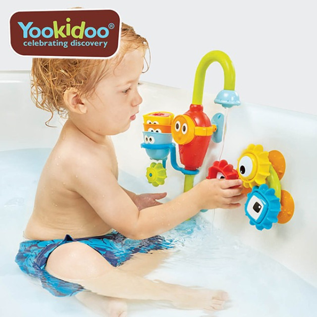 Yookidoo 以色列 洗澡/ 戲水玩具 - 捉迷藏水龍頭齒輪套組