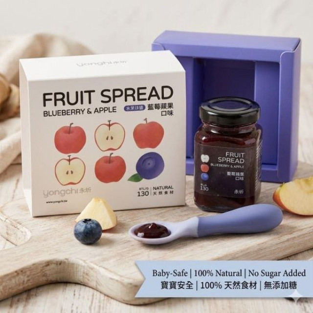 永圻 水果抹醬-藍莓蘋果口味 130g(無砂糖)