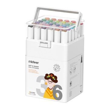 mideer 雙頭水性麥可筆(36色)