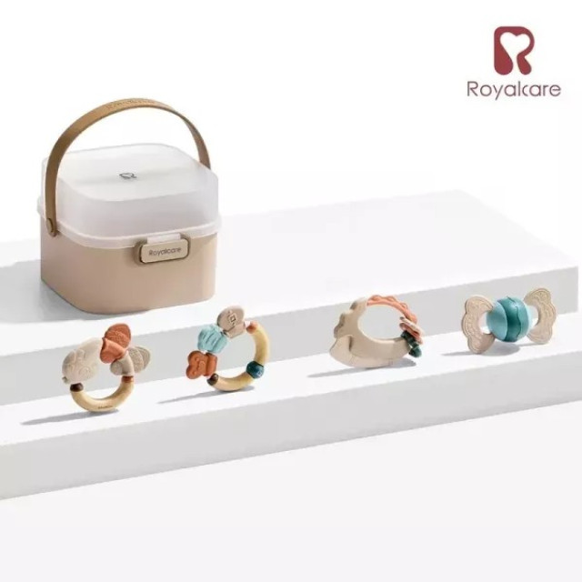 Royalcare 嬰幼撫育系列 歡樂手搖鈴四件組(附收納盒)