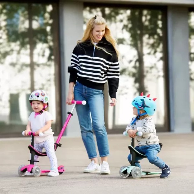 Micro 瑞士 Mini 2Grow Magic LED發光輪 成長型兒童滑板車 (可變換滑步車模式)