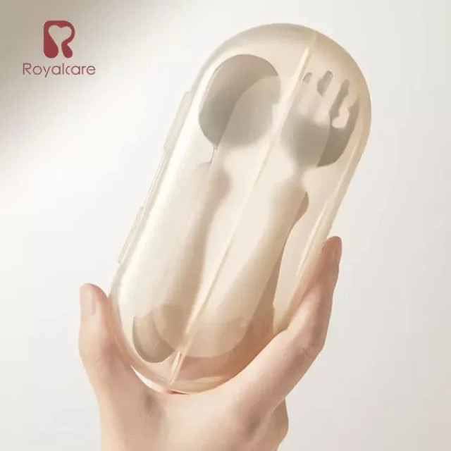 Royalcare 嬰幼副食品器具 不鏽鋼匙叉組合 (附收納盒)