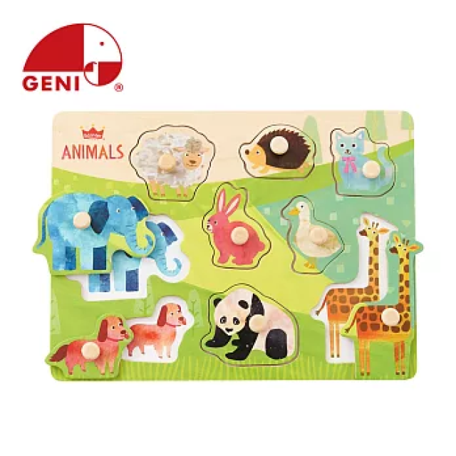 Ed.Inter 木玩系列 木質拼圖-動物百科