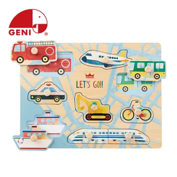 Ed.Inter 木玩系列 木質拼圖-汽車百科