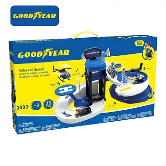 GOODYEAR 固特異聯名 警局立體車庫遊戲組