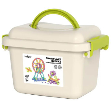 mideer 多彩透光雪花片(500片)