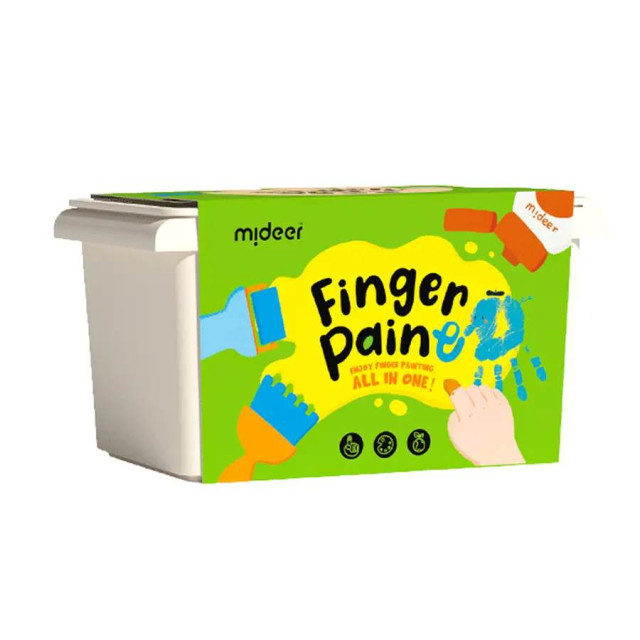 mideer 可洗式手指顏料+工具套組