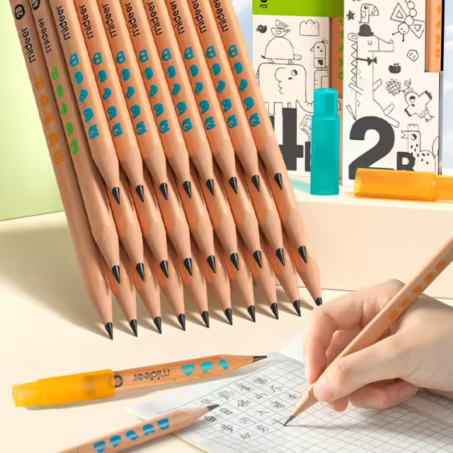 mideer 兒童專用三角鉛筆-兩用延伸筆套