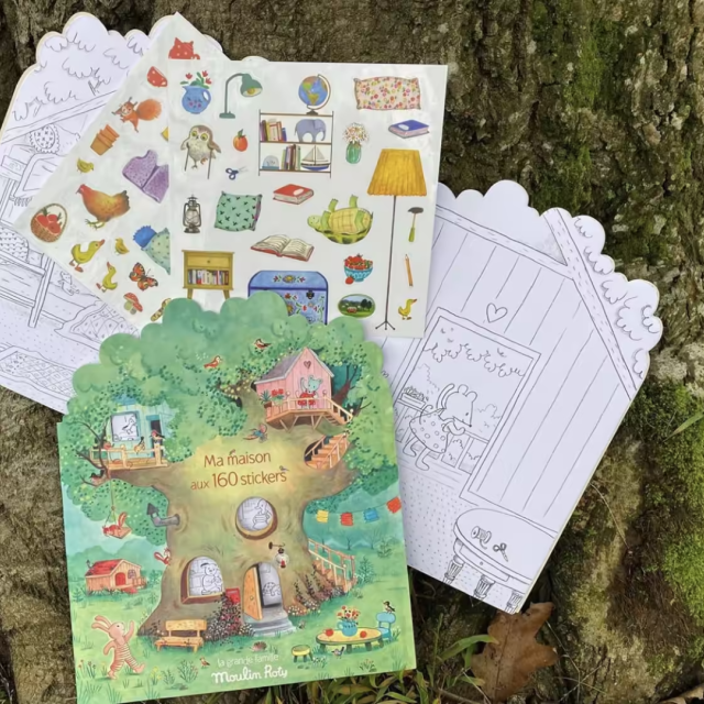 Moulin Roty 貼紙遊戲書-森林冒險