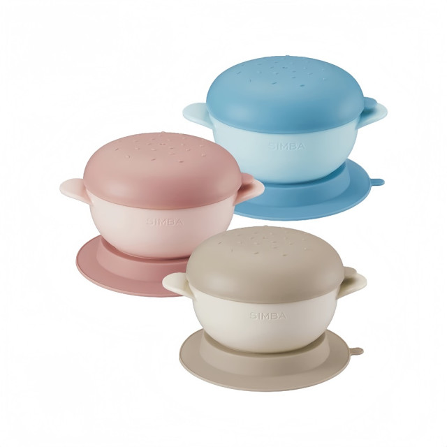 小獅王辛巴 美味漢堡吸盤碗