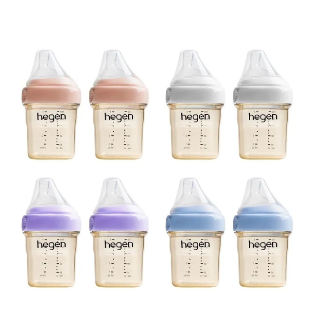 Hegen 金色奇蹟PPSU多功能方圓型寬口奶瓶 5oz/150ml (雙瓶組)